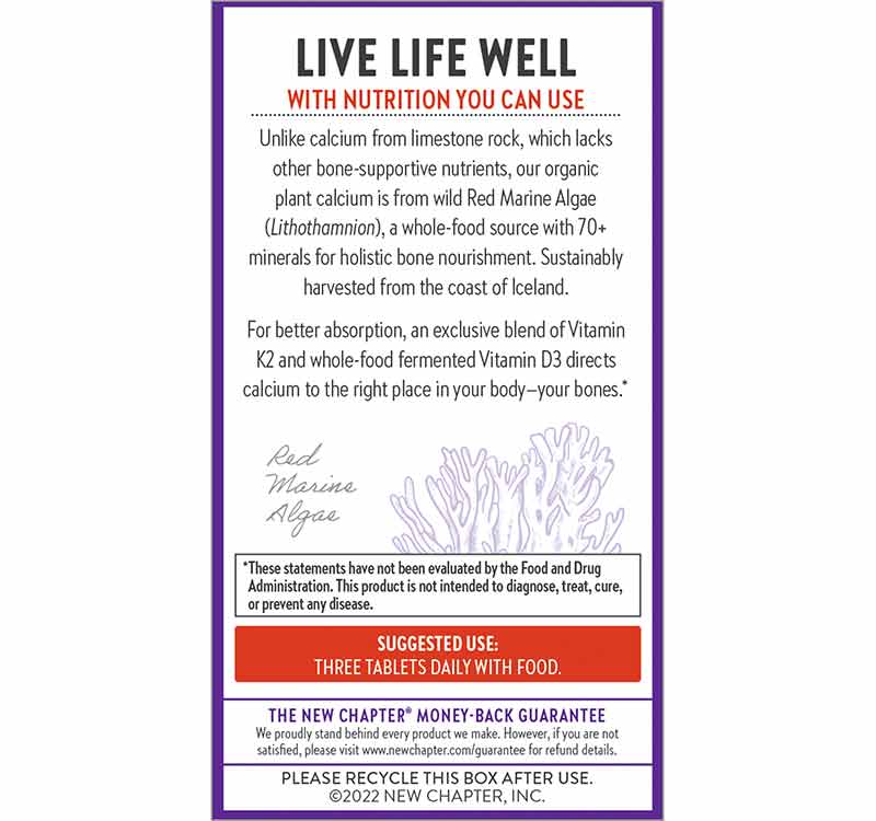 Bone Strength Take Care Slim Tabs, 180 Slim Tabs, by New Chapter, image #3