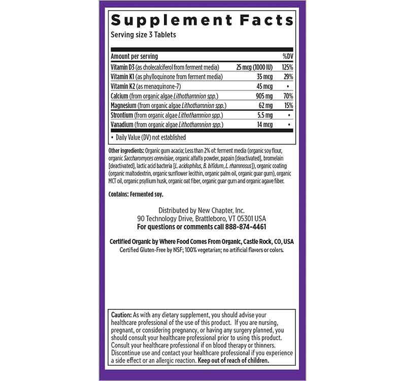 Bone Strength Take Care Slim Tabs, 270 Slim Tabs, by New Chapter, image #2