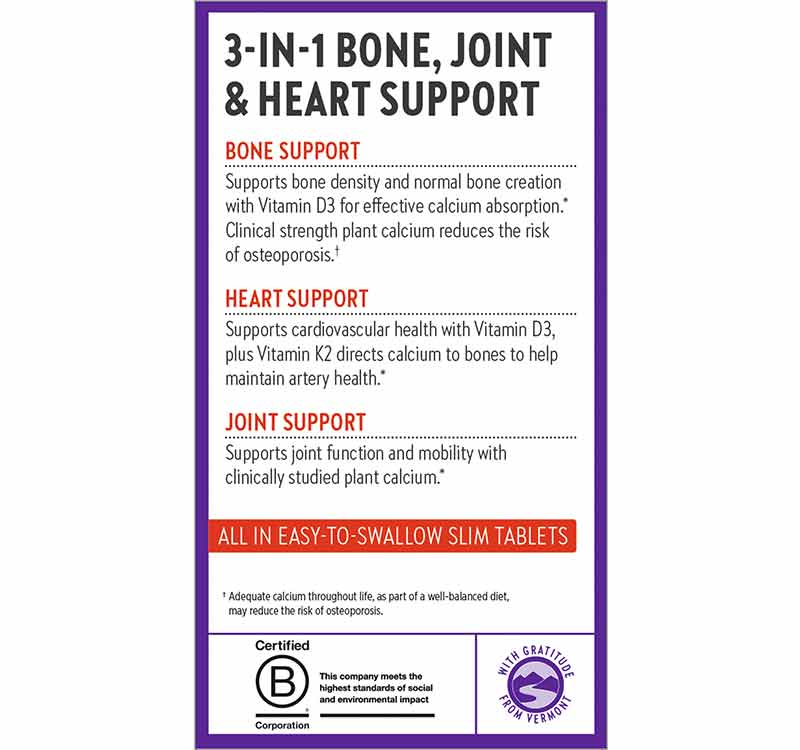 Bone Strength Take Care Slim Tabs, 30 Slim Tabs, by New Chapter, image #4