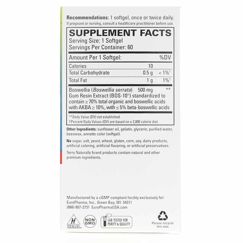 BosMed 500 Extra Strength Advanced Boswellia, 120 Softgels, by Terry Naturally, image #2