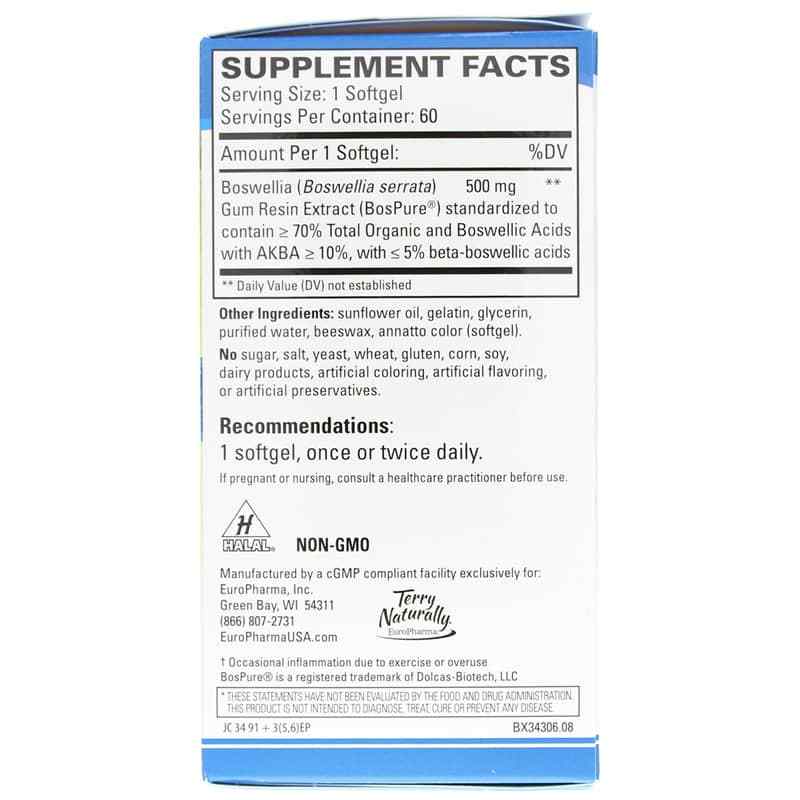 BosMed 500 Extra Strength Advanced Boswellia, 60 Softgels, by Terry Naturally, image #2