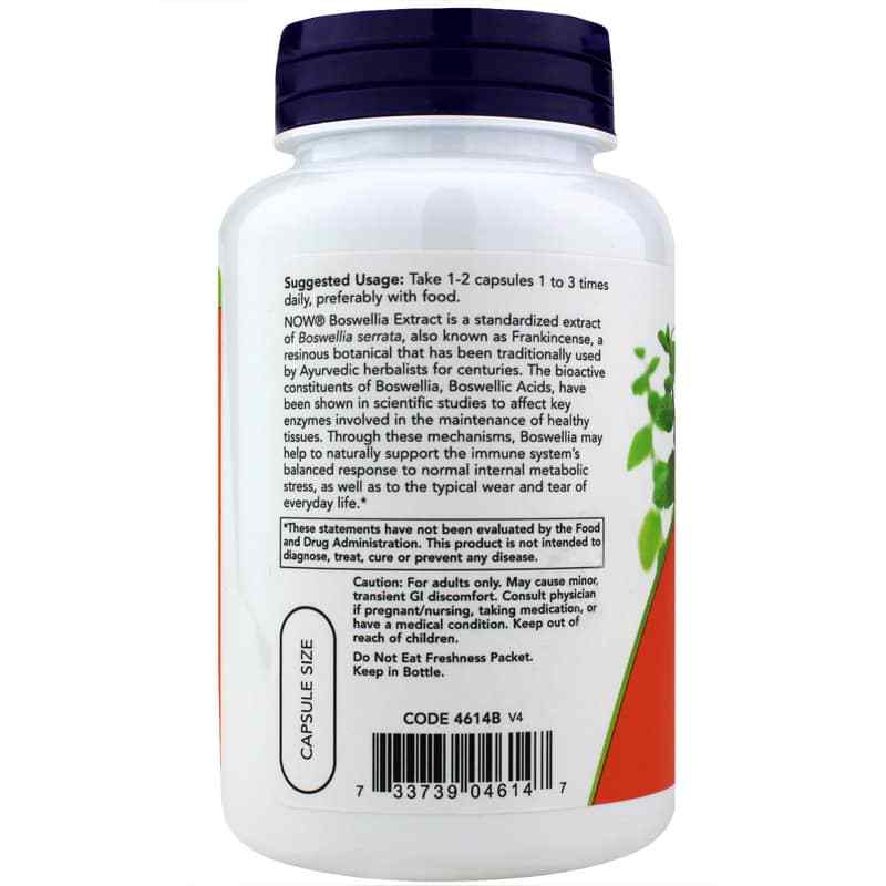 Boswellia Extract 250 Mg, 120 Veg Capsules, by NOW Foods, image #3
