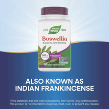 Nature's Way Boswellia Standardized Extract 307mg bottle with purple cap and white label, 60 tablets.