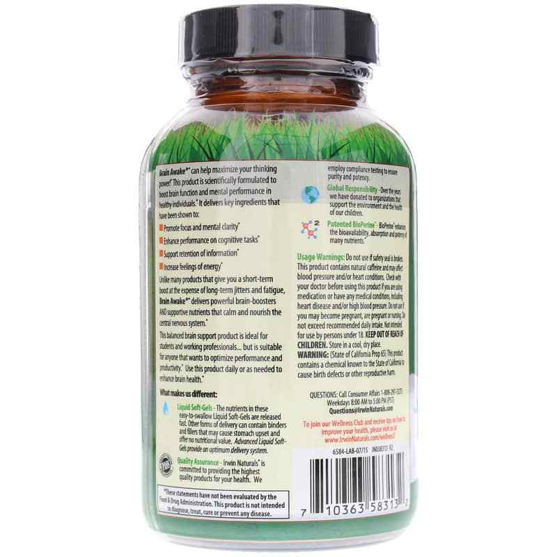 Brain Awake, by Irwin Naturals, image #3