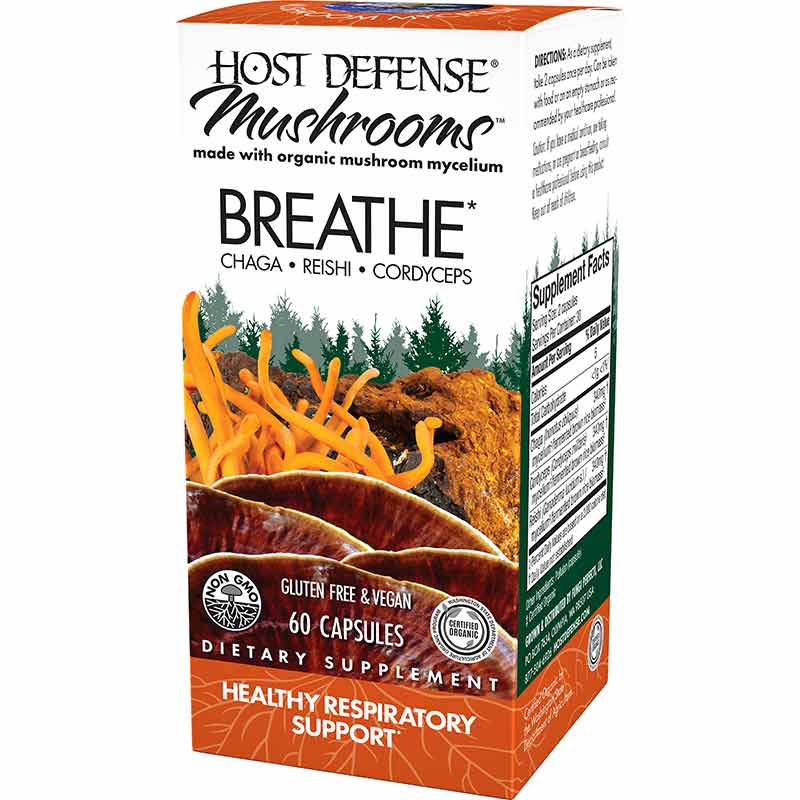 Breathe Respiratory Support, 60 Veg Capsules, by Host Defense, image #3