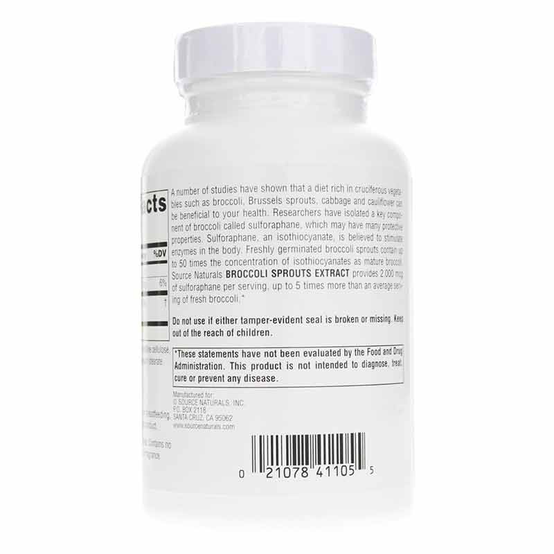 Broccoli Sprouts Extract, 120 Tablets, by Source Naturals, image #3