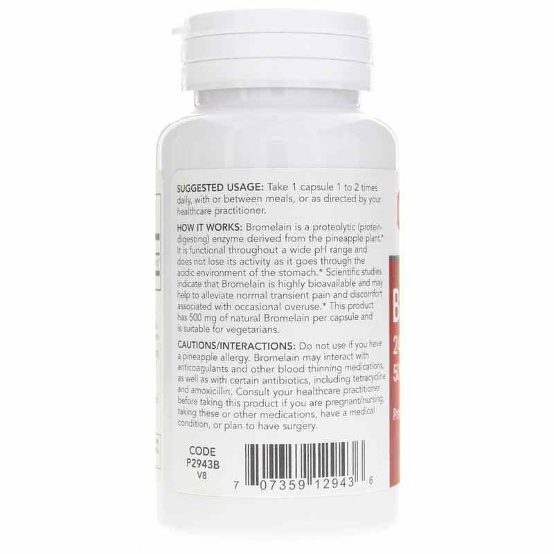 Bromelain 2400 GDU/g 500 Mg, by Protocol For Life Balance, image #3