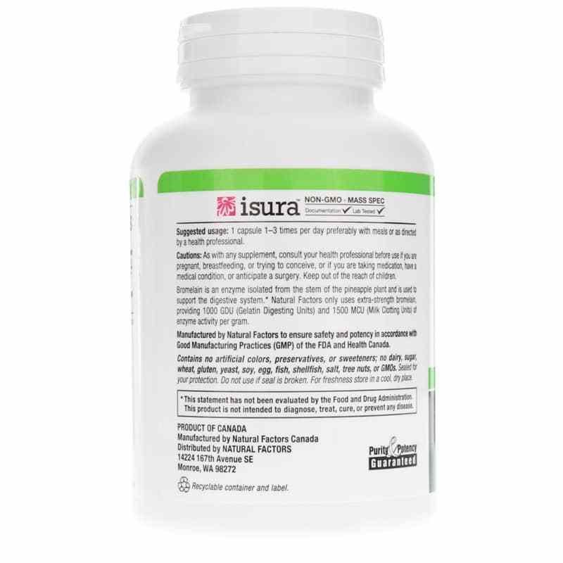 Bromelain 500 Mg, by Natural Factors, image #3