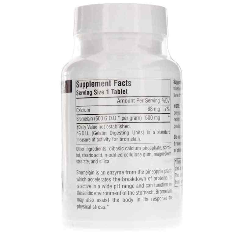 Bromelain 600 GDU 500 Mg, 120 Tablets, by Source Naturals, image #2