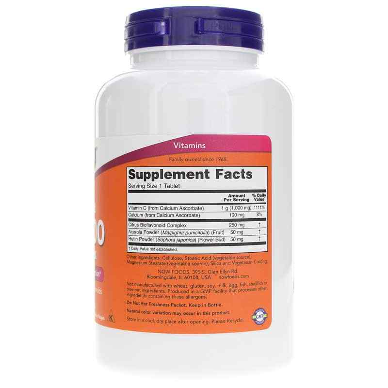 Buffered C-1000 Complex, 180 Tablets, by NOW Foods, image #2