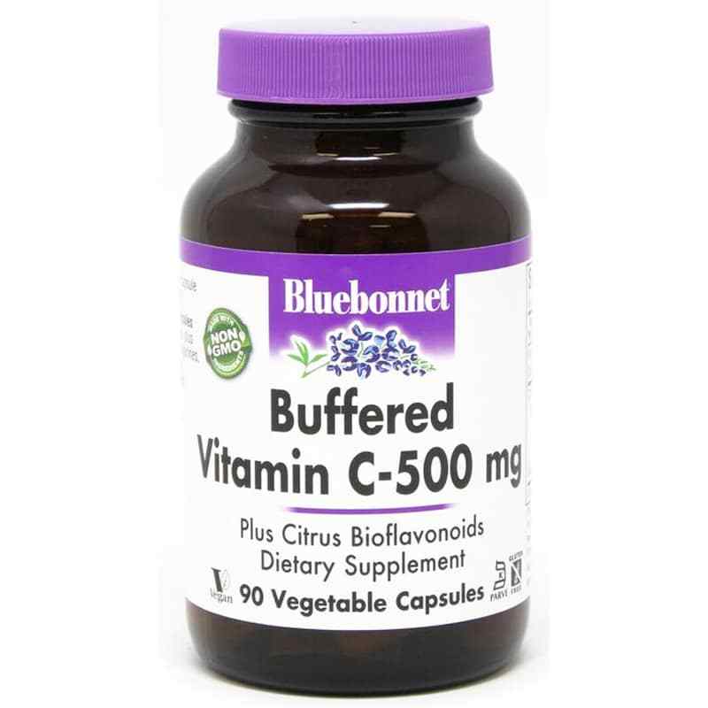 Buffered Vitamin C 500 Mg, 90 Veg Capsules, by Bluebonnet