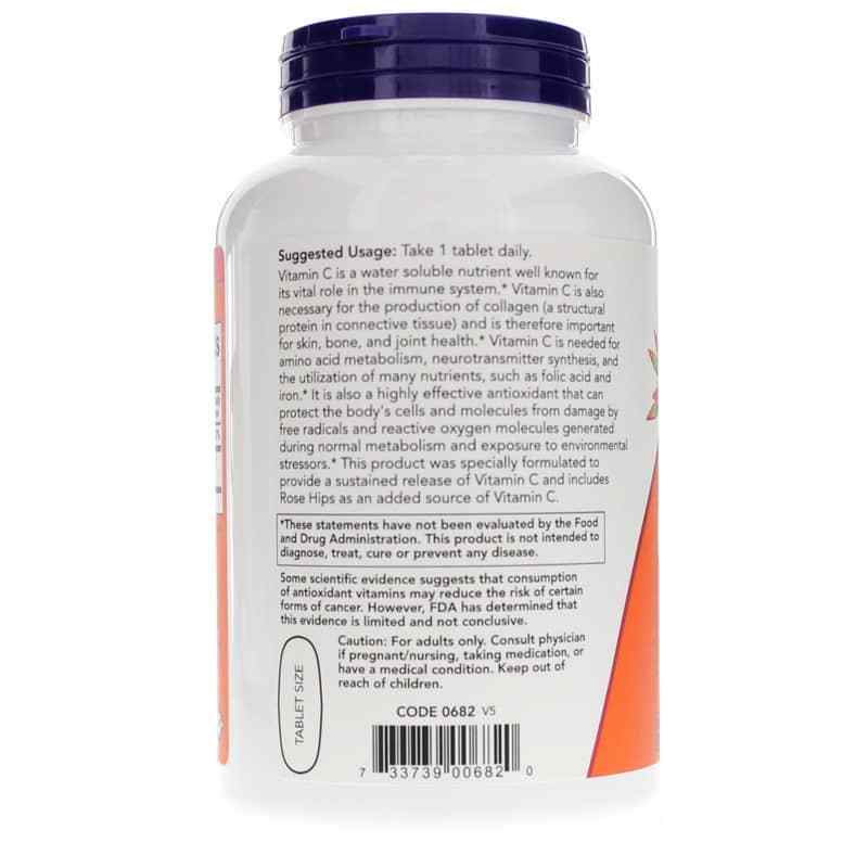C-1000 Sustained Release with Rose Hips, 250 Tablets, by NOW Foods, image #3