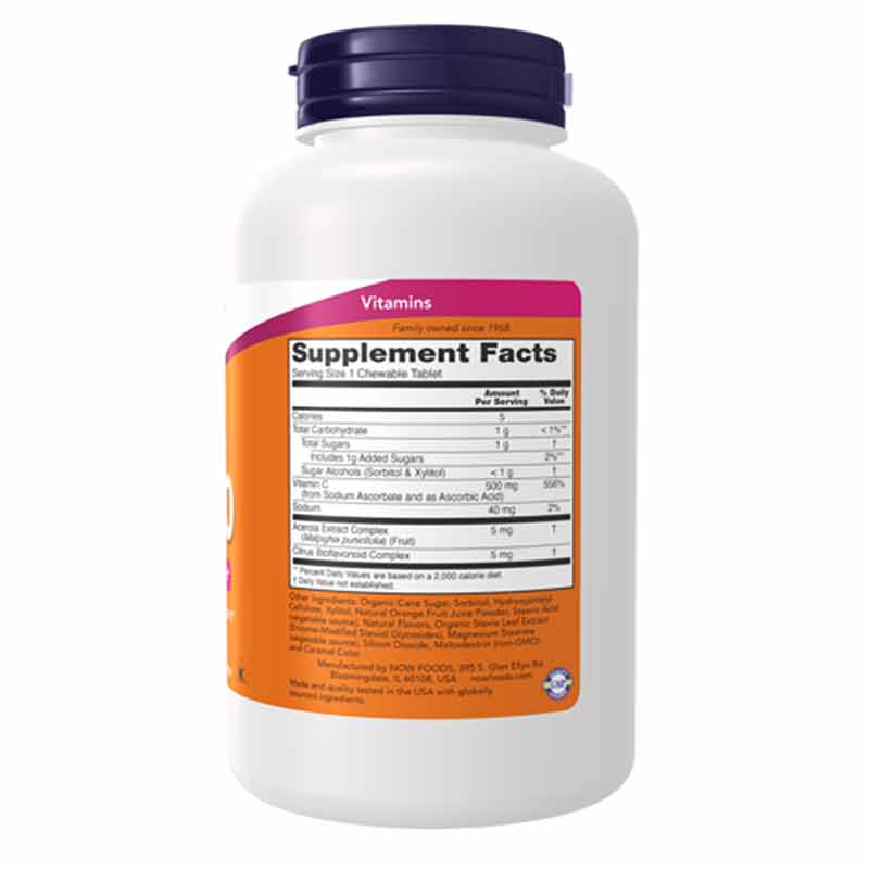 C-500 Chewable, by NOW Foods, image #2