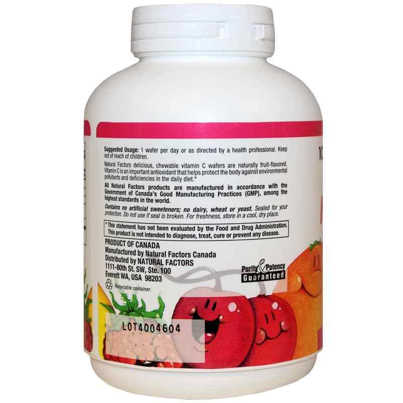 C-500 Mg Natural Fruit Chew, Mixed Fruit, 90 Chewable Tablets, by Natural Factors, image #3