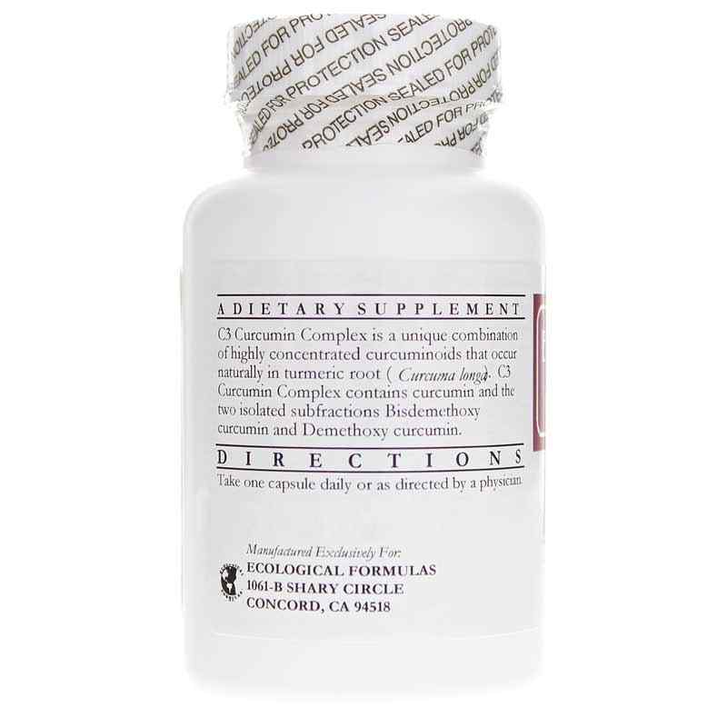 C3 Curcumin Complex 400 Mg, 60 Capsules, by Ecological Formulas, image #3