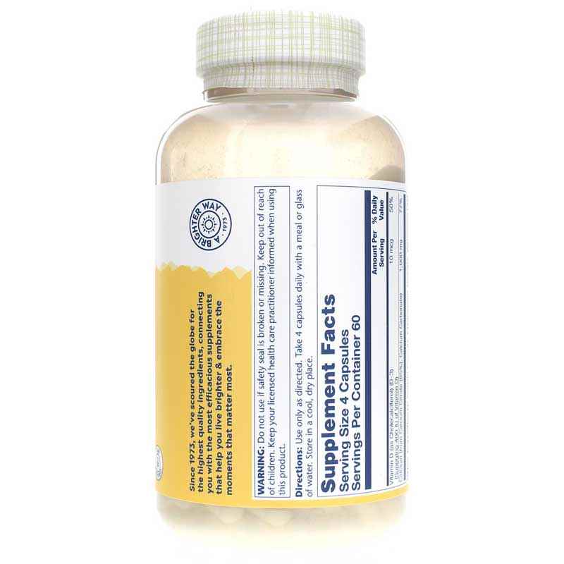 Calcium Citrate 1,000 Mg plus Vitamin D-3, by Solaray, image #2