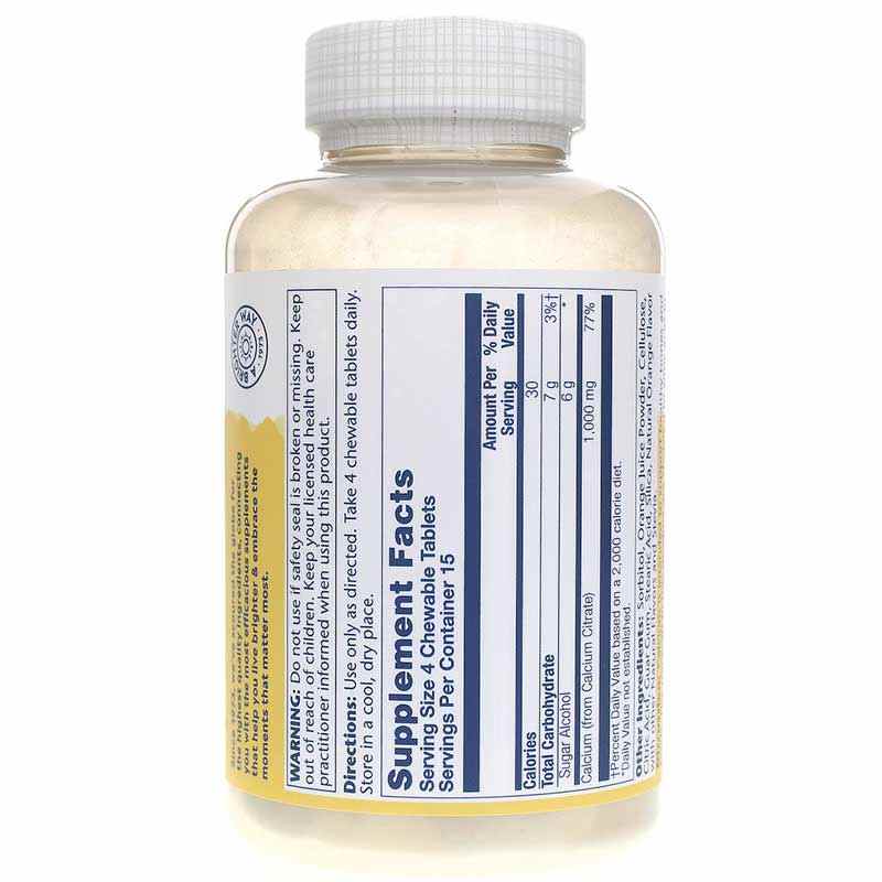Calcium Citrate Chewable, Orange, by Solaray, image #2