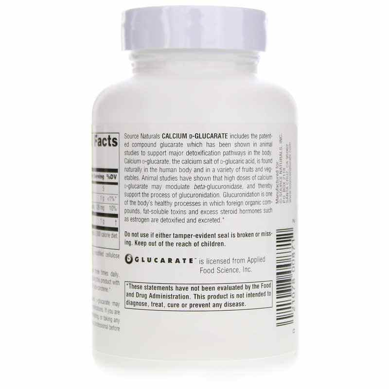 Calcium D-Glucarate 500 Mg, 120 Tablets, by Source Naturals, image #3