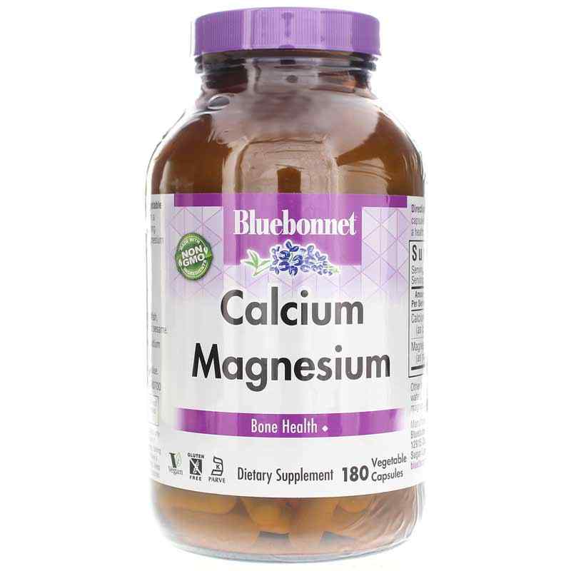 Calcium Magnesium, 180 Veg Capsules, by Bluebonnet