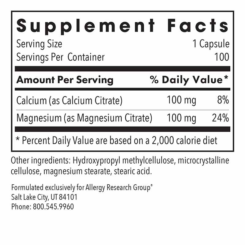 Calcium Magnesium Citrate, by Allergy Research Group, image #3