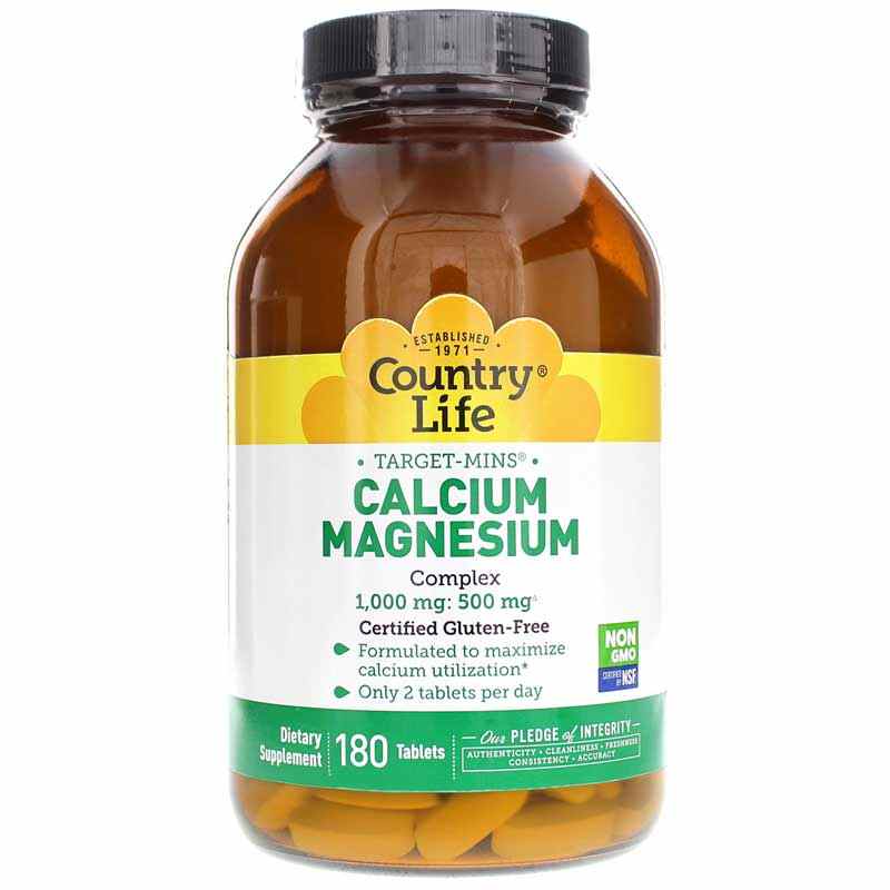 Calcium Magnesium Complex 1000 Mg:500 Mg, by Country Life