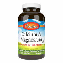 Calcium & Magnesium Gels, 250 Softgels, by Carlson Labs