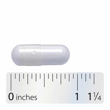 Clear translucent capsule shown next to ruler measuring approximately 1 inch in length.