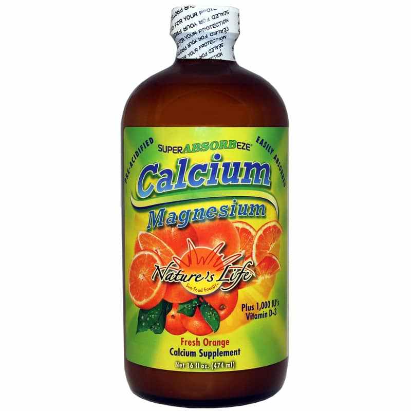 Calcium Magnesium Super ABSORBeze in Natural Orange Flavor, by Natures Life