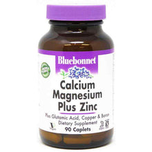 Calcium Magnesium Plus Zinc, 90 Caplets, by Bluebonnet