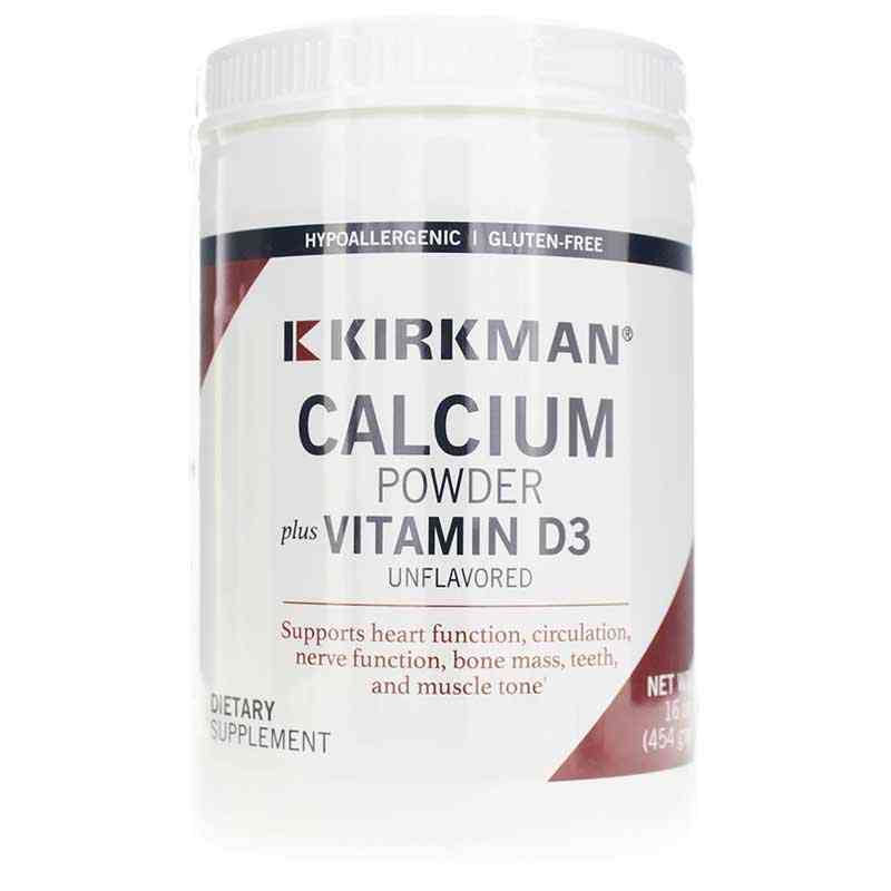 Calcium with Vitamin D-3 Powder, Unflavored, 16 Oz, by Kirkman