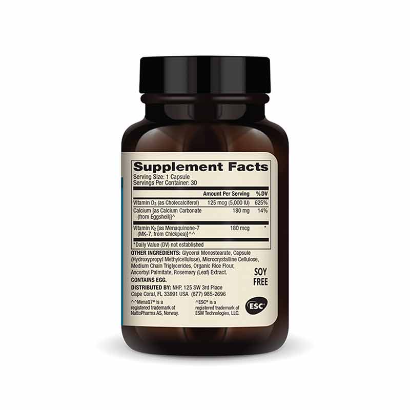 Calcium with Vitamins D3 & K2, 30 Capsules, by Dr. Mercola, image #2