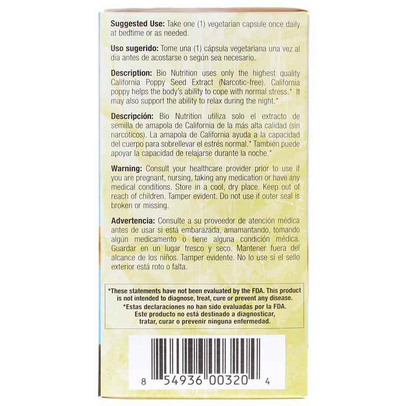 California Poppy Seed 500 Mg, by Bio Nutrition, image #3