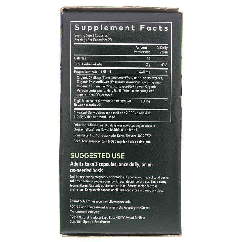 Calm A.S.A.P., 60 Liquid Phyto Caps, by Gaia Herbs, image #2