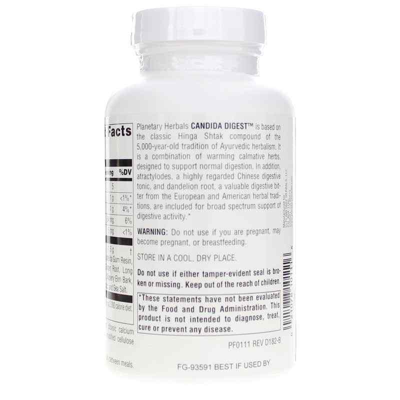 Candida Digest, 180 Tablets, by Planetary Herbals, image #3