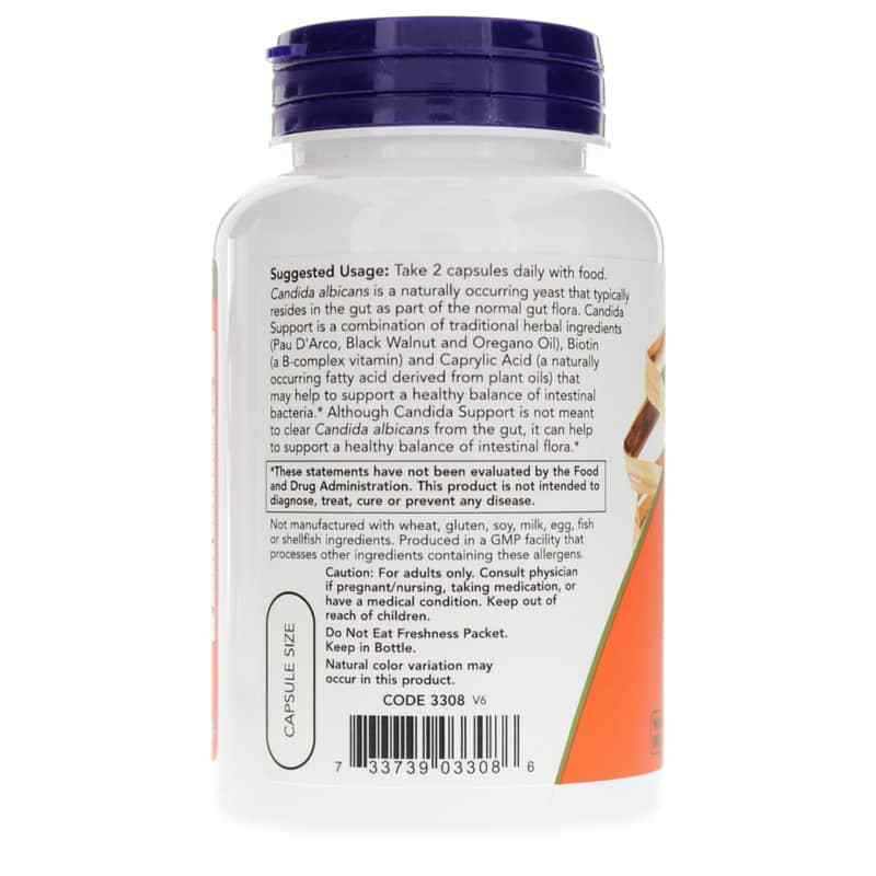 Candida Support, 90 Veg Capsules, by NOW Foods, image #3