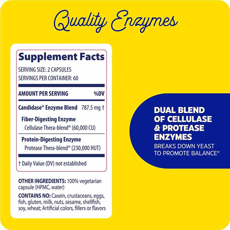 Candidase, 120 Capsules, by Enzymedica, image #2