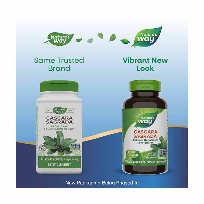 Cascara Sagrada 270 Mg, 180 Vegan Capsules, by Natures Way, image #3