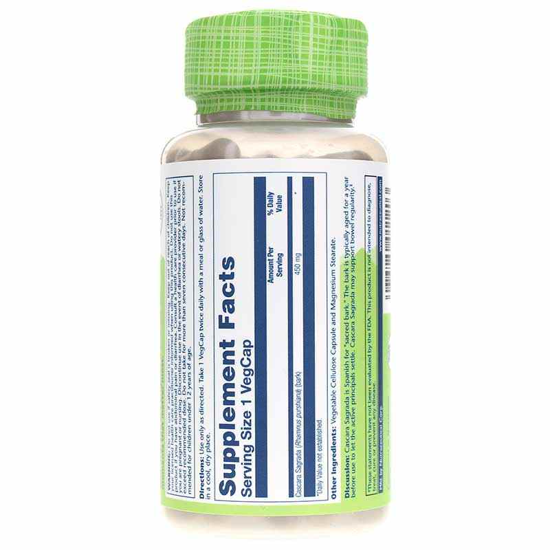 Cascara Sagrada 450 Mg, 100 Veg Capsules, by Solaray, image #3