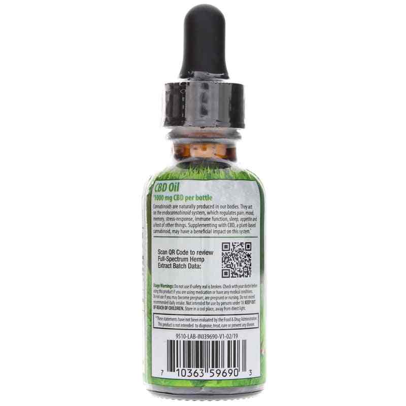 CBD Oil 1000 Mg, Peppermint, by Irwin Naturals, image #3