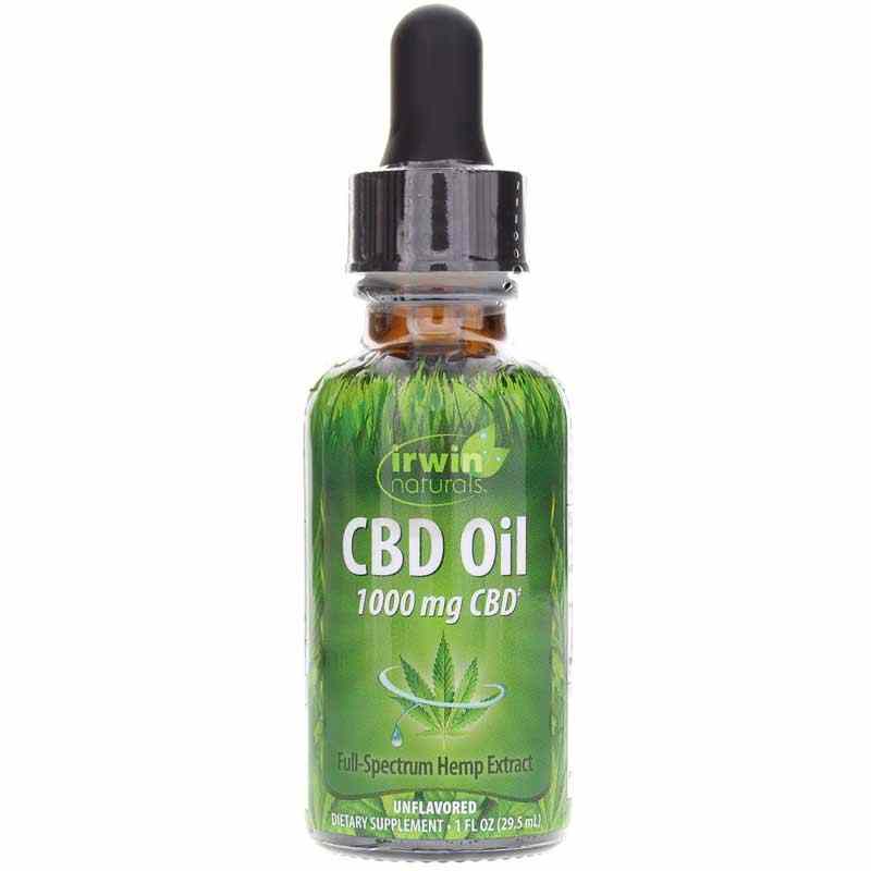 CBD Oil 1000 Mg, Unflavored, by Irwin Naturals
