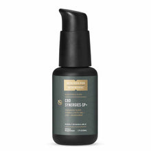 Black pump bottle labeled CBD Synergies-SP by Quicksilver Scientific, 1.7 oz nanoemulsified sleep formula supplement.