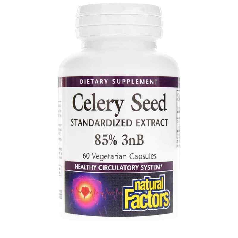 Celery Seed Standardized Extract, 60 Veg Capsules, by Natural Factors
