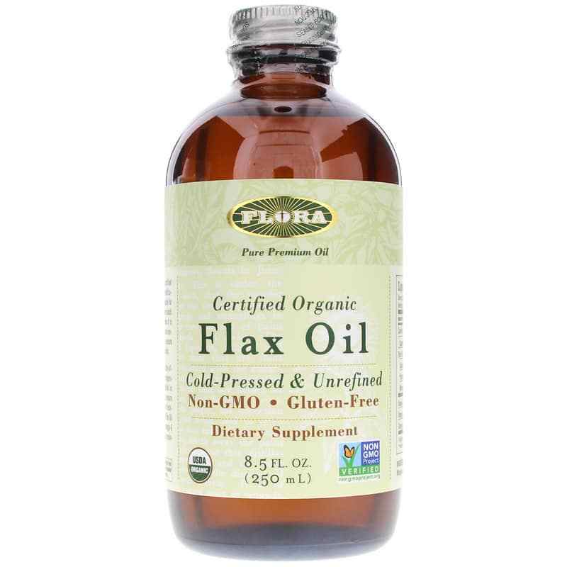 Certified Organic Flax Oil, 8.5 Oz, by Flora