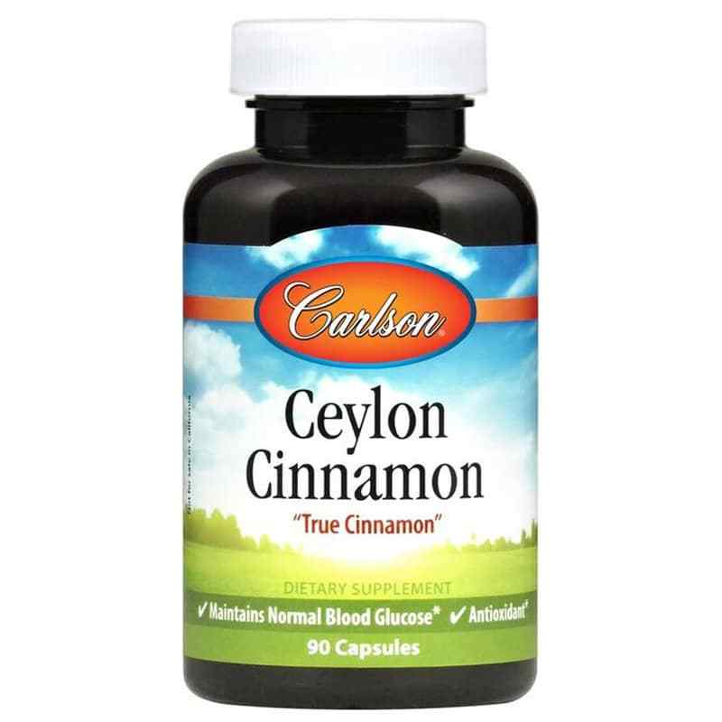 Ceylon Cinnamon Capsules, 90 Capsules, by Carlson Labs
