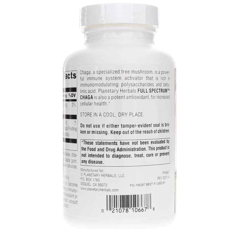 Chaga 1000 Mg Full Spectrum, 120 Tablets, by Planetary Herbals, image #3