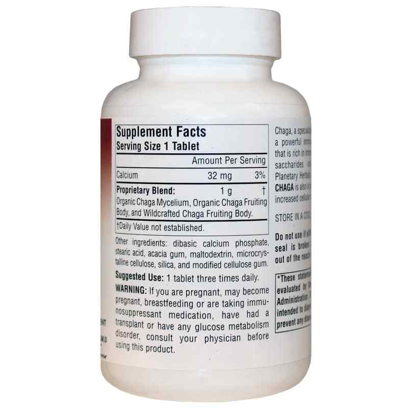 Chaga 1000 Mg Full Spectrum, 60 Tablets, by Planetary Herbals, image #2