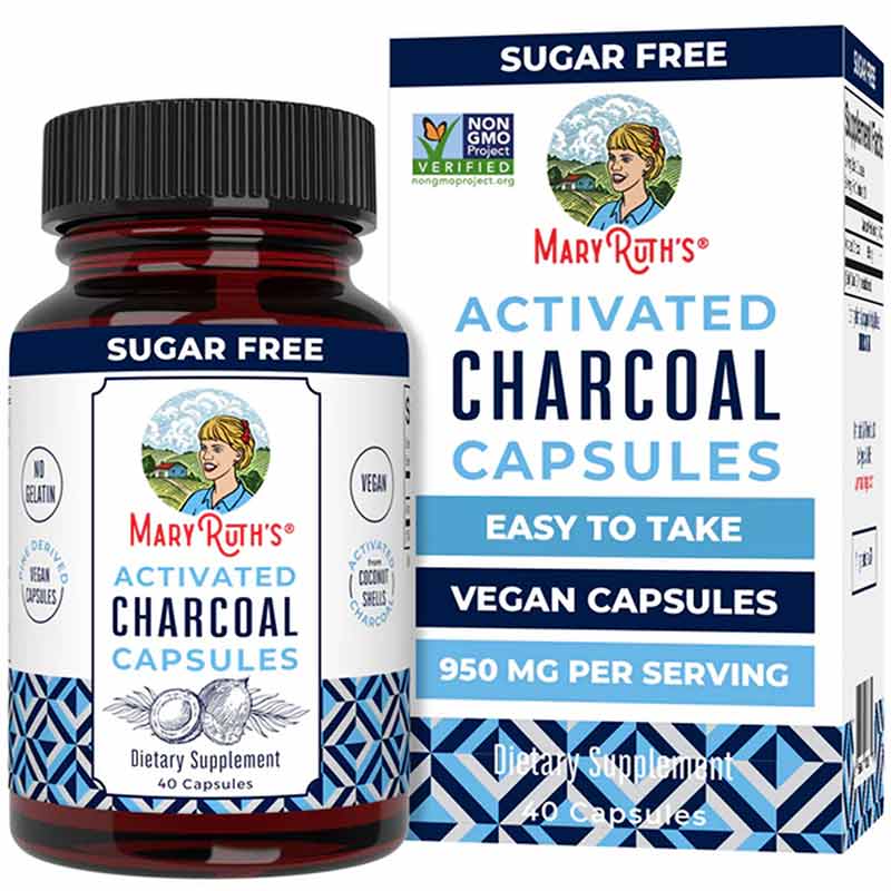 Charcoal Capsules, by MaryRuth's Organics
