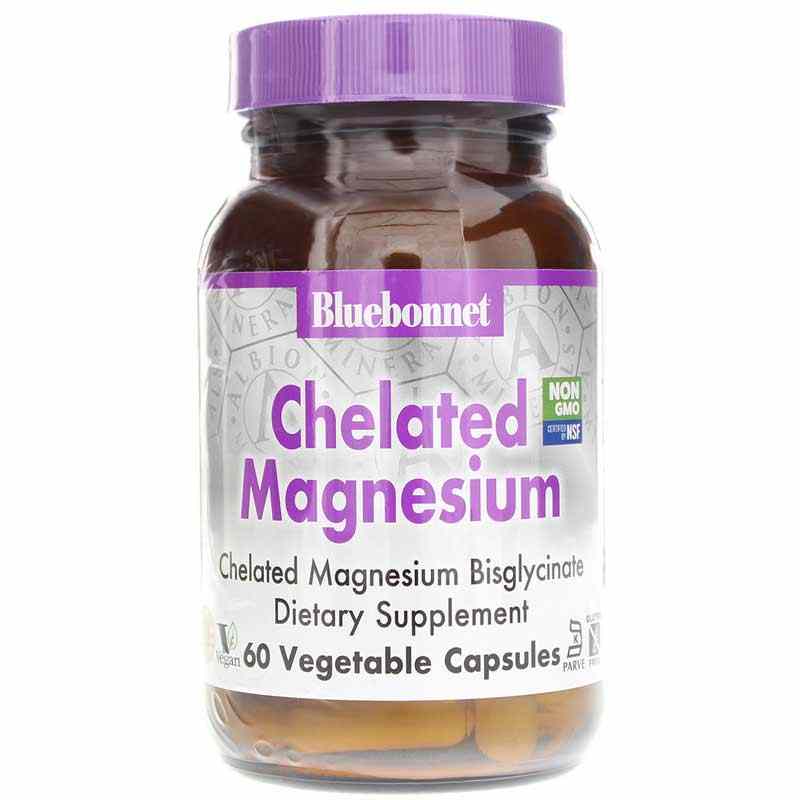 Chelated Magnesium, 60 Veg Capsules, by Bluebonnet