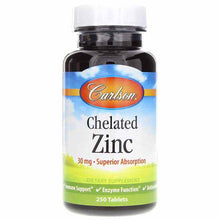 Chelated Zinc, 250 Tablets, by Carlson Labs