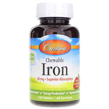 Chewable Iron Strawberry, 120 Tablets, by Carlson Labs